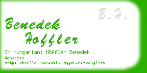 benedek hoffler business card