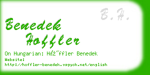 benedek hoffler business card